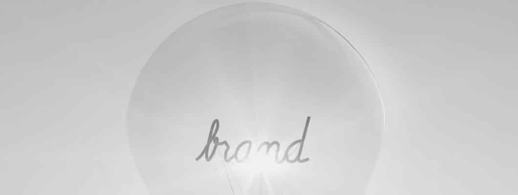 brand written on lightbulb