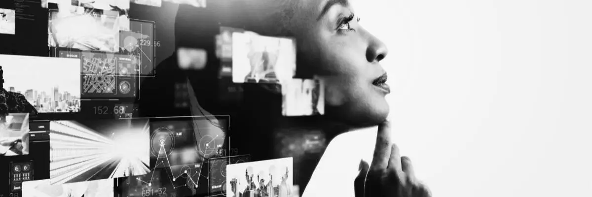 How Topic Clusters Boost SEO & Improve Rankings a woman thinking about content marketing