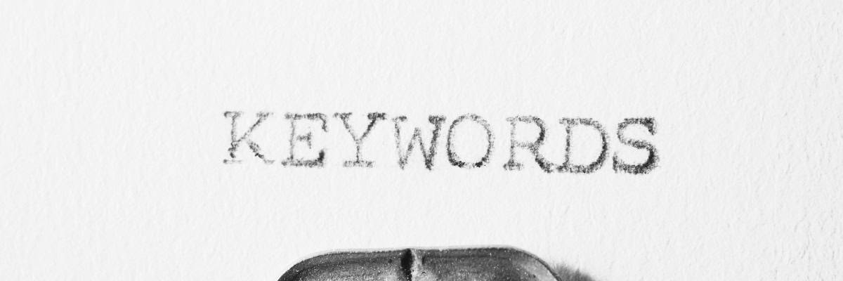 the word keywords typed on a typewriter